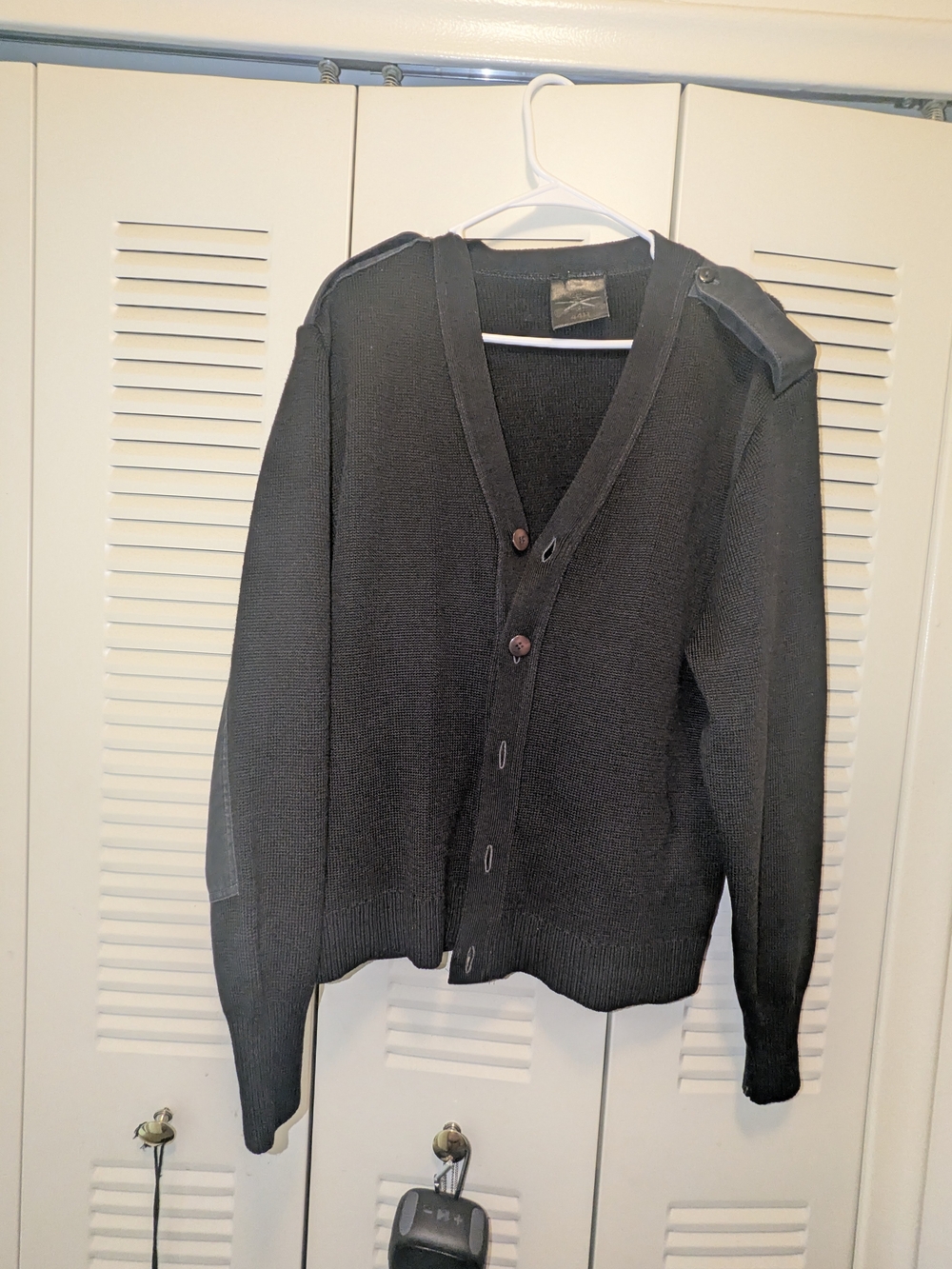 Military Equipment Button Cardigan Sweater